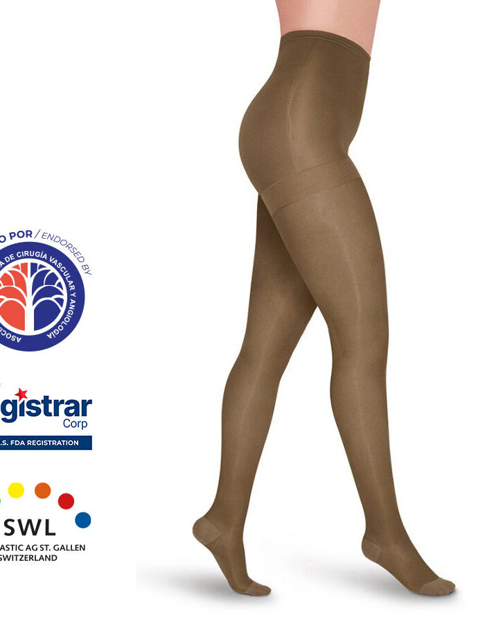 Media a la Cadera Punta Cerrada Opaca 15-20mmHg