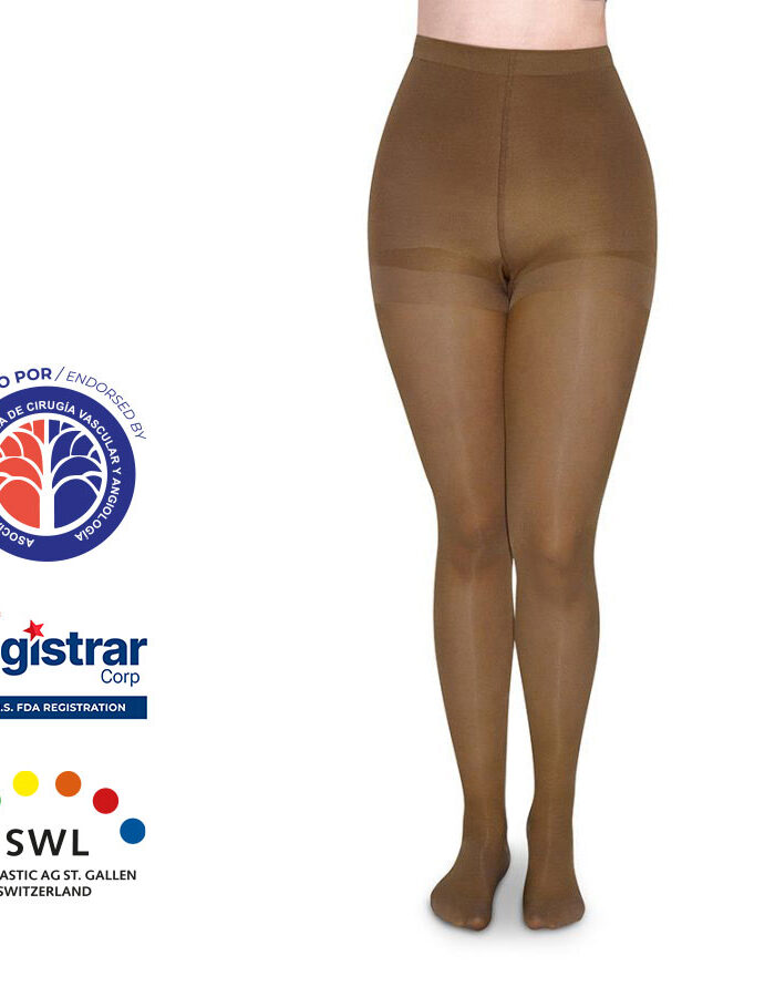 Media a la Cadera Punta Cerrada Opaca 15-20mmHg