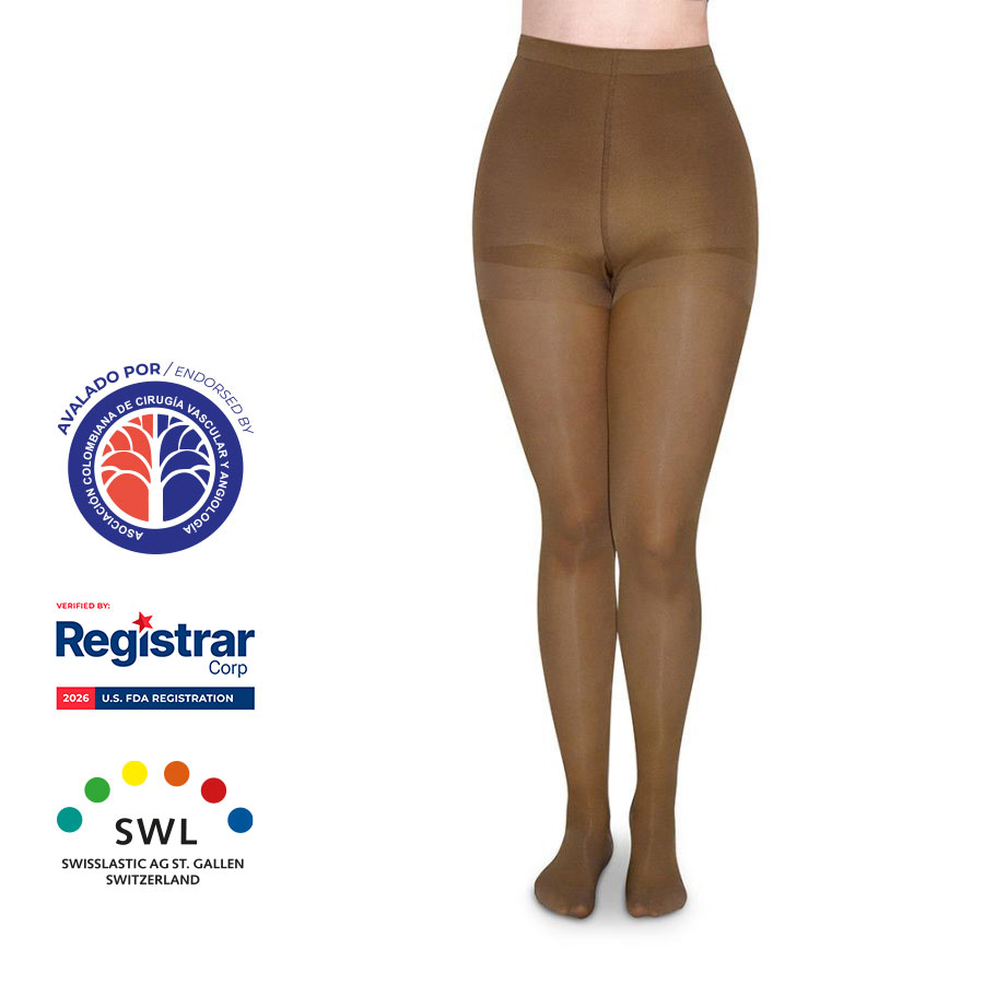 Media a la Cadera Punta Cerrada Opaca 15-20mmHg