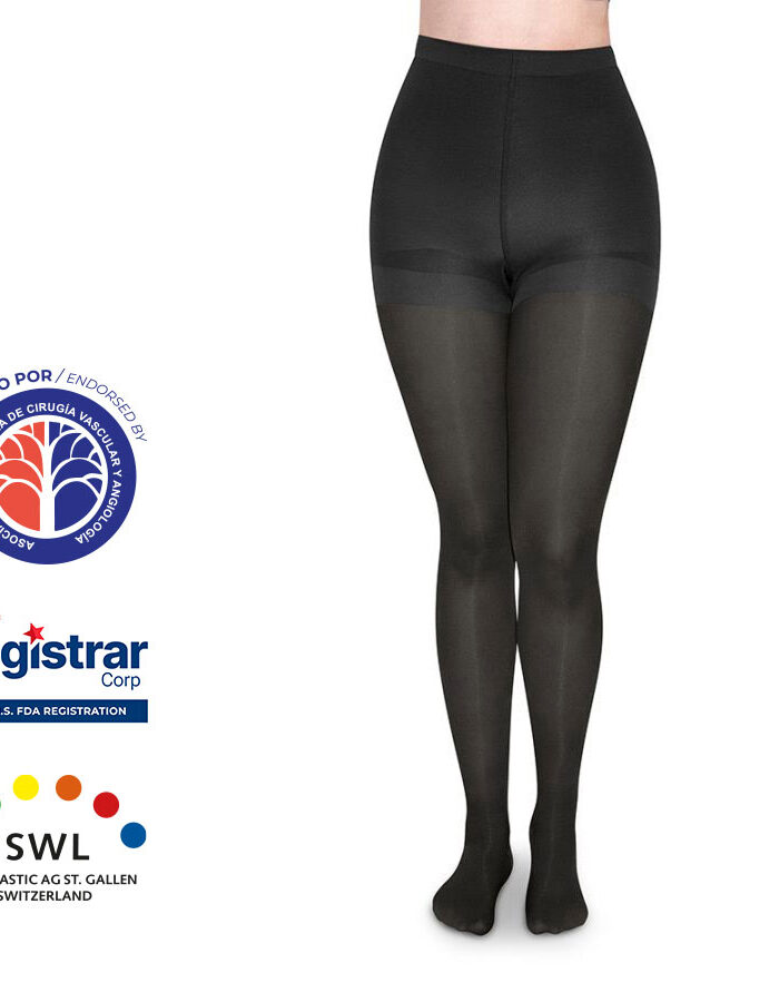 Media a la Cadera Punta Cerrada Opaca 15-20mmHg