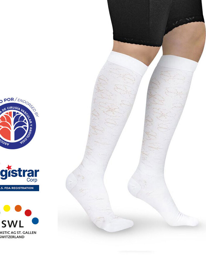 Media a la Rodilla con Diseño Fantasy para Dama 15-20mmHg