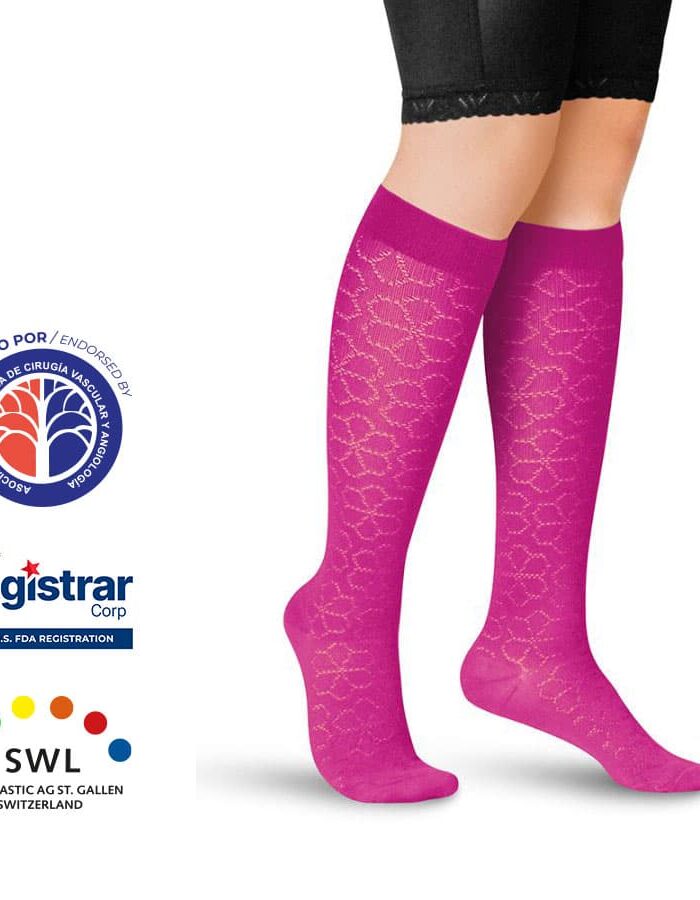 Media a la Rodilla con Diseño Fantasy para Dama 15-20mmHg