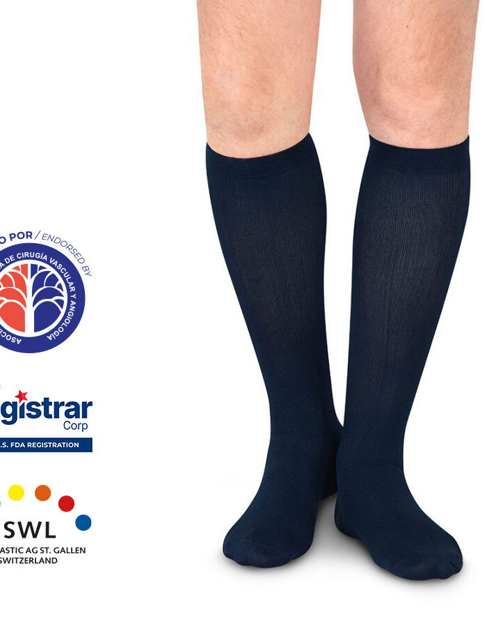 Calcetín para hombre – Compresión Mediana 15-20mmHg