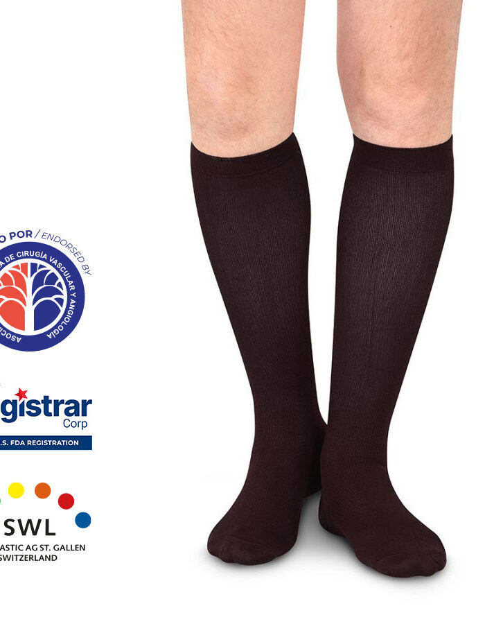 Calcetín para hombre – Compresión Mediana 15-20mmHg