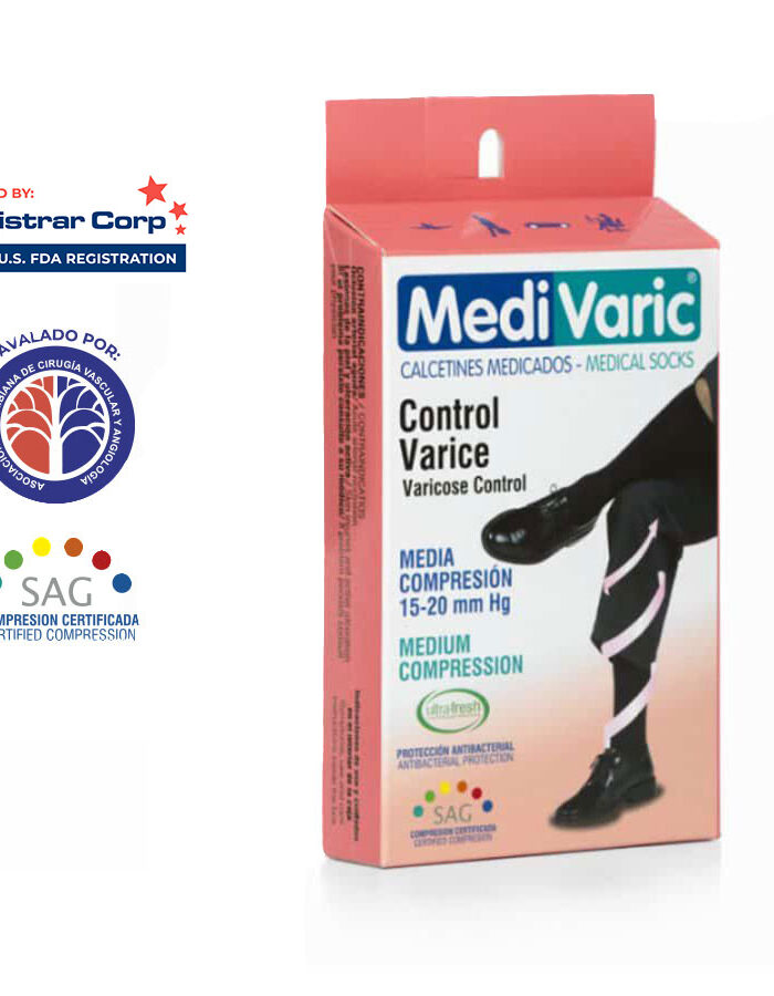 Caja de Calcetín para hombre - Compresión Mediana 15-20mmHg