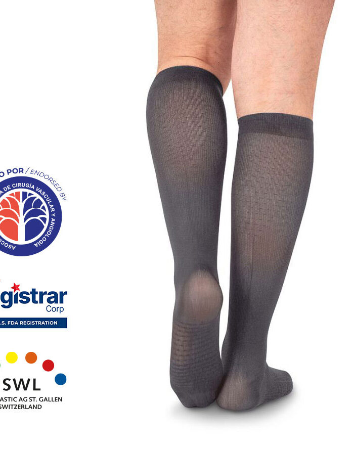 Calcetín para hombre – Compresión Mediana 15-20mmHg