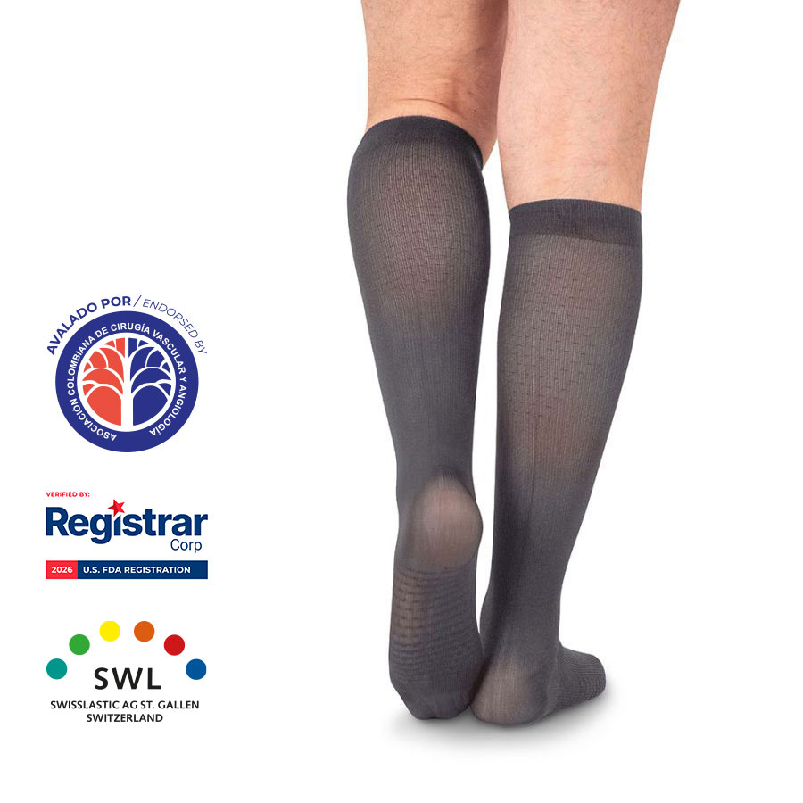 Calcetín para hombre – Compresión Mediana 15-20mmHg