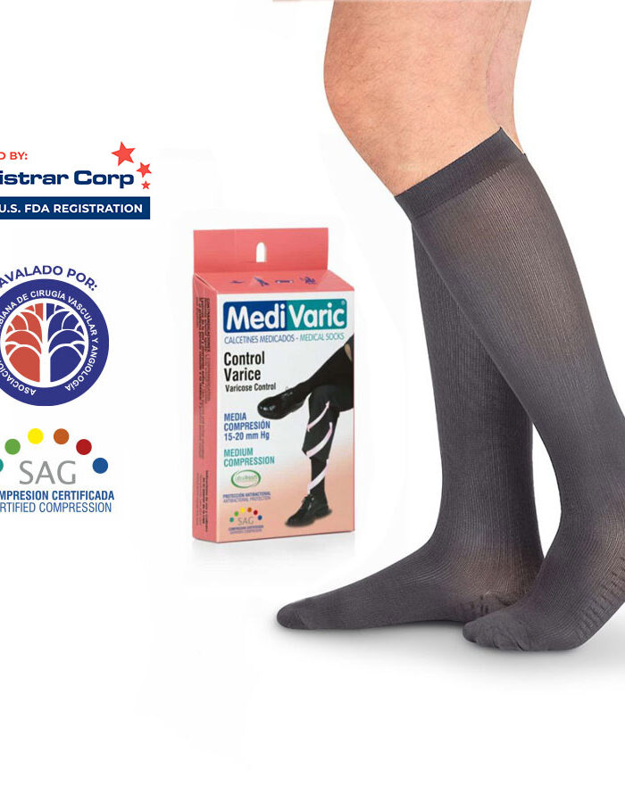 Calcetín para hombre - Compresión Mediana 15-20mmHg
