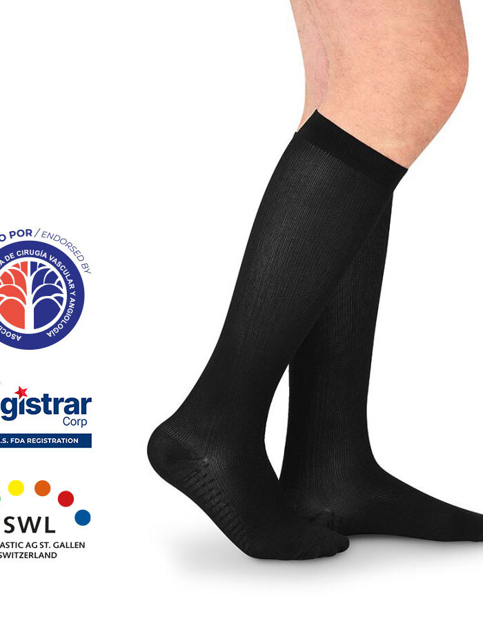 Calcetín para hombre – Compresión Mediana 15-20mmHg