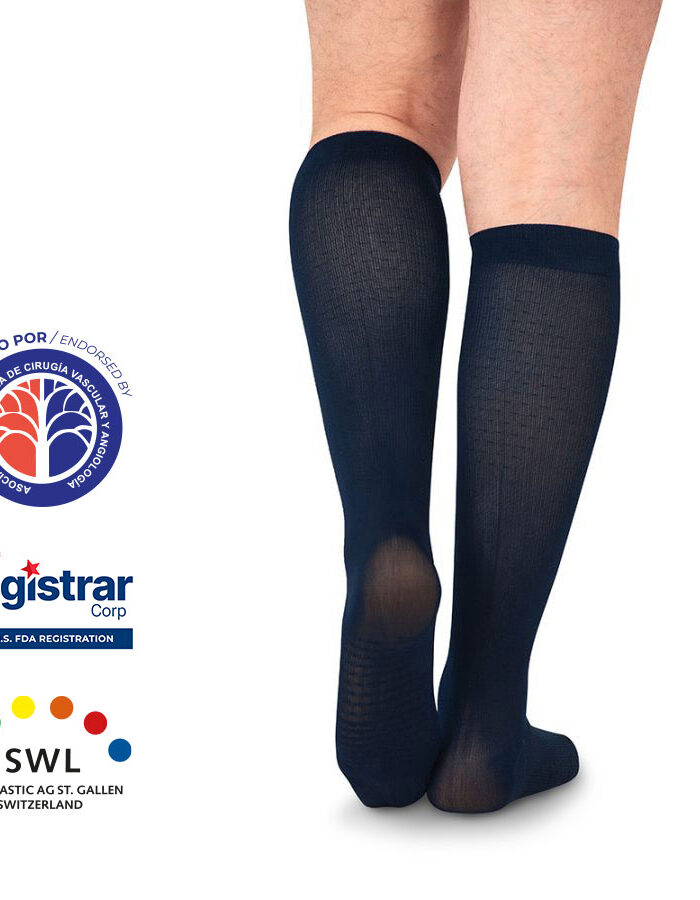 Calcetín para hombre – Compresión Mediana 15-20mmHg