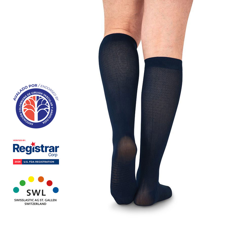 Calcetín para hombre – Compresión Mediana 15-20mmHg