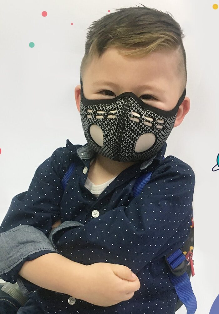 Copper Mask Kids Tapabocas niños Reutilizable Hilado de Cobre