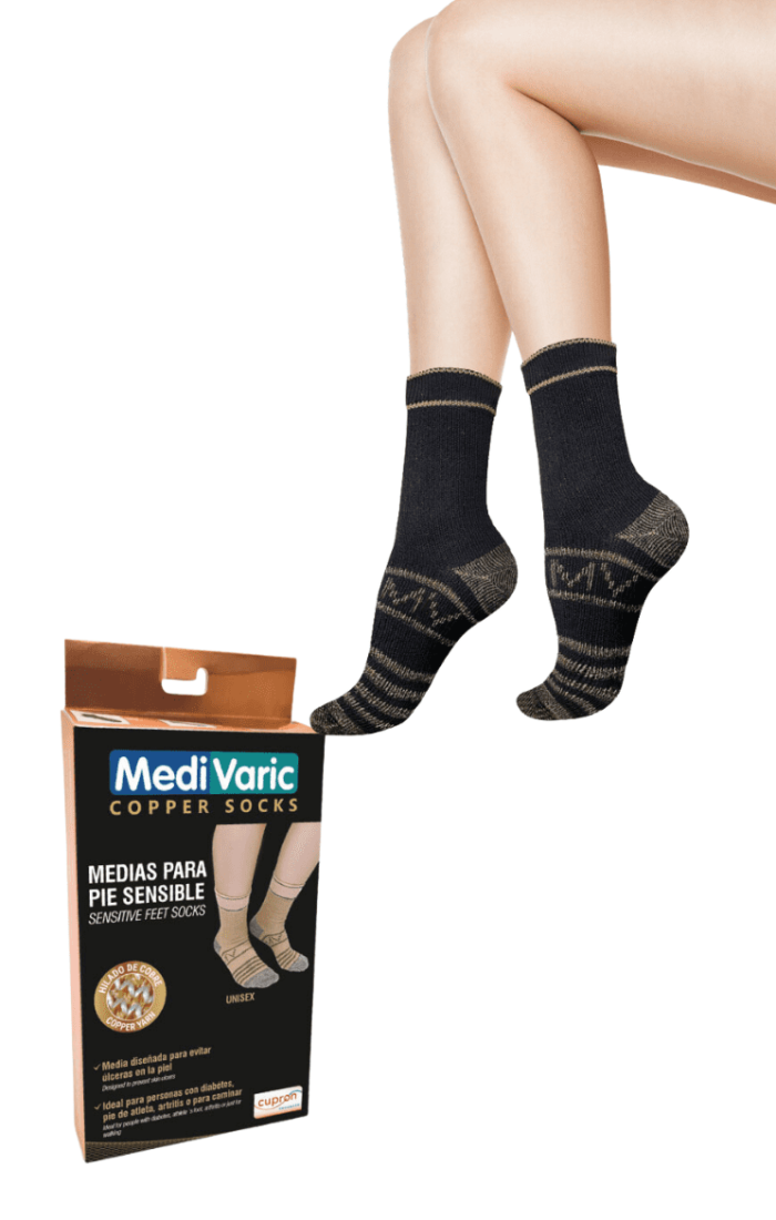 Media para pie sensible - unisex caña baja