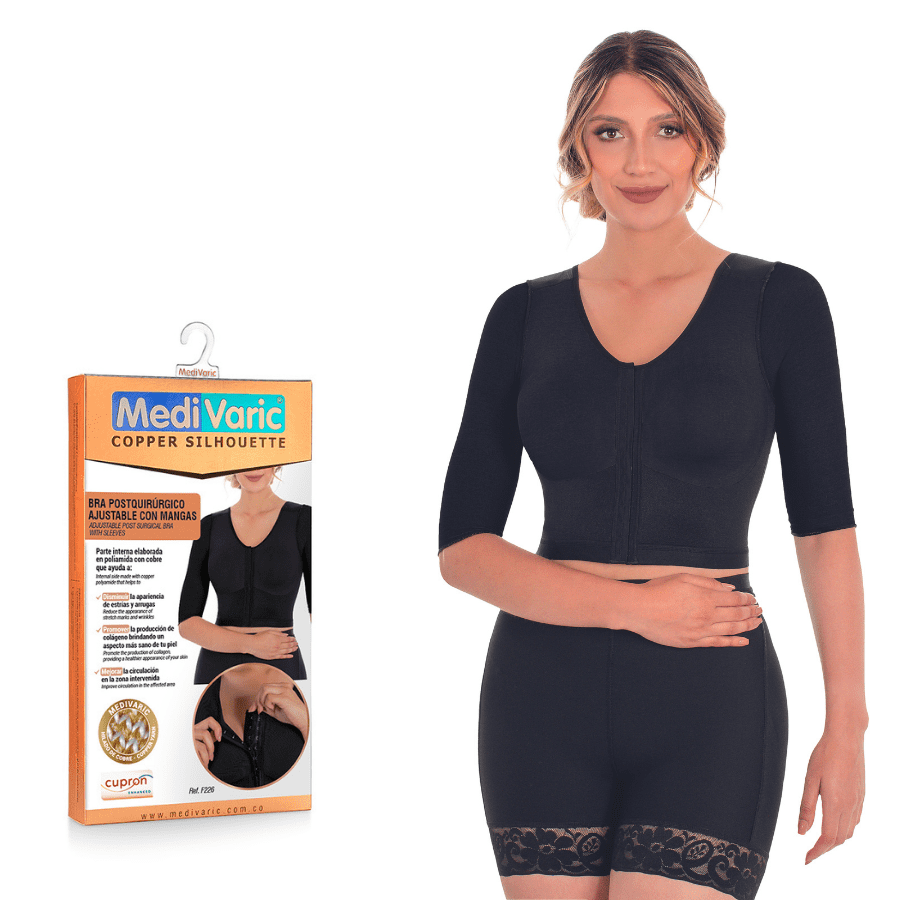 Brasier Postquir rgico Ajustable Con Mangas E Hilado De Cobre Medivaric Brasier Postquir rgico Ajustable Con Mangas E Hilado De Cobre Medivaric